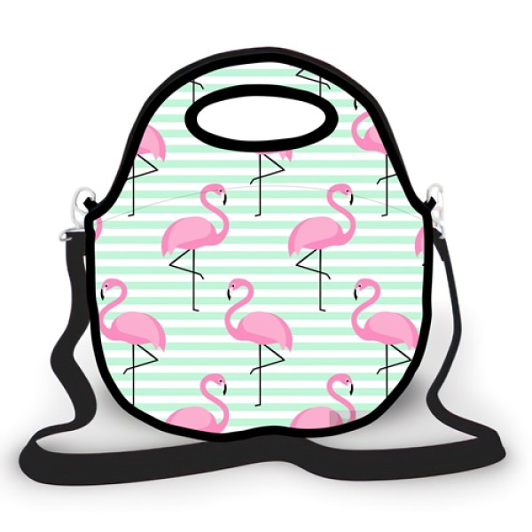Bolsa Lancheira Térmica flamingos