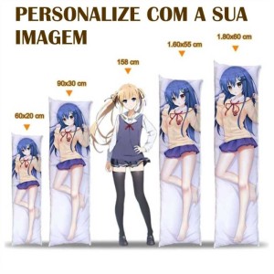 Dakimakura travesseiro de abraçar personalizado com a imagem a sua escolha Frente e Verso