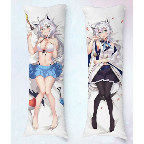 Travesseiro Dakimakura Shirakami Fubuki VYouTuber 01 Travesseiro Dakimakura Shirakami Fubuki VYouTuber 01
