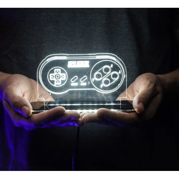 Luminária em Acrílico Controle Snes