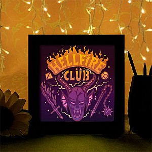 Luminária 3d Stranger Things HellFire Club