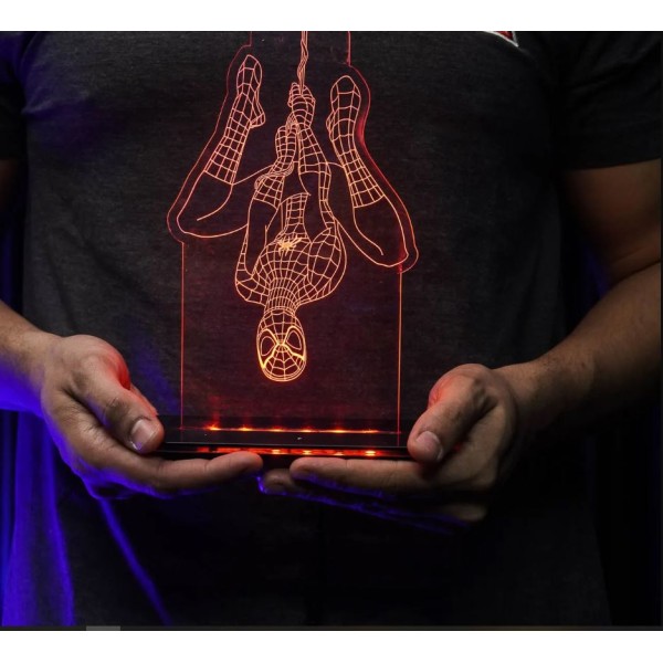 Luminária em Acrílico Homem Aranha Mod.02