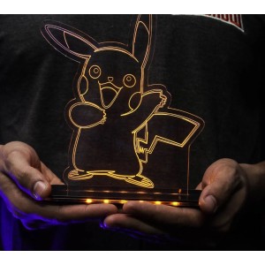 Luminária em Acrílico Pikachu