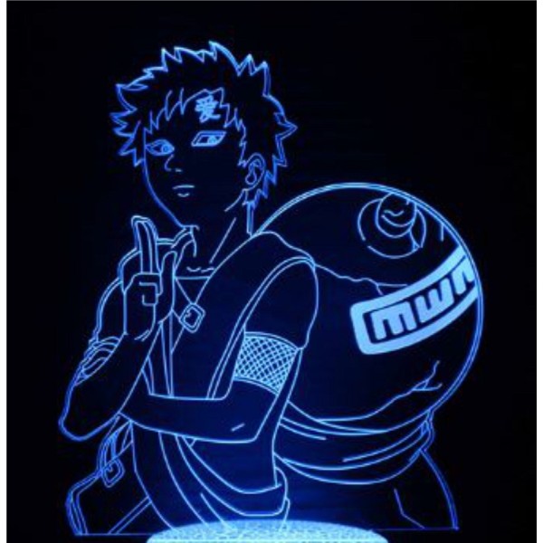 Luminária em Acrílico Naruto 06 Gaara