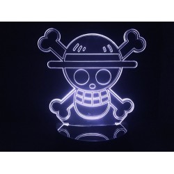 Luminária em Acrílico One Piece 08 Logo Chapeu de Palha