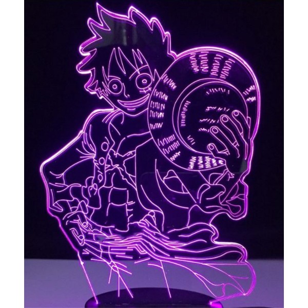 Luminária em Acrílico One Piece 09 Luffy