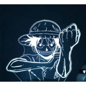Luminária em Acrílico One Piece 10 Luffy