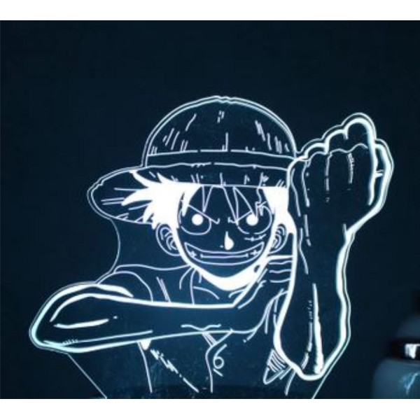 Luminária em Acrílico One Piece 10 Luffy