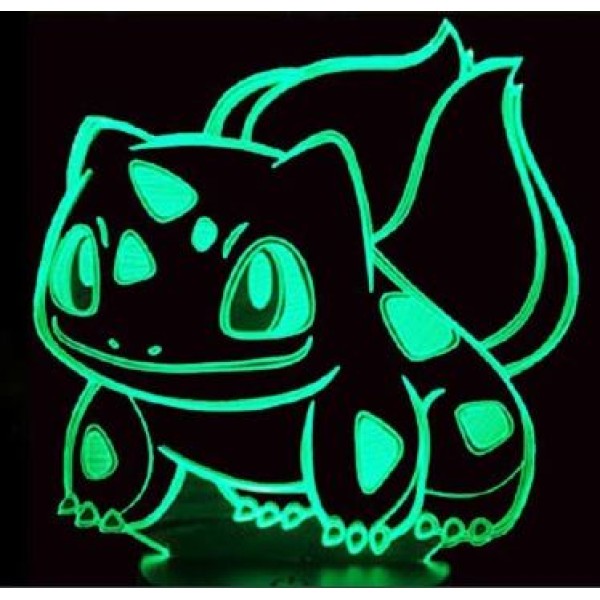 Luminária em Acrílico Pokemon 02 Bulbasaur