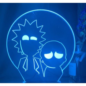 Luminária em Acrílico Rick and Morty 02