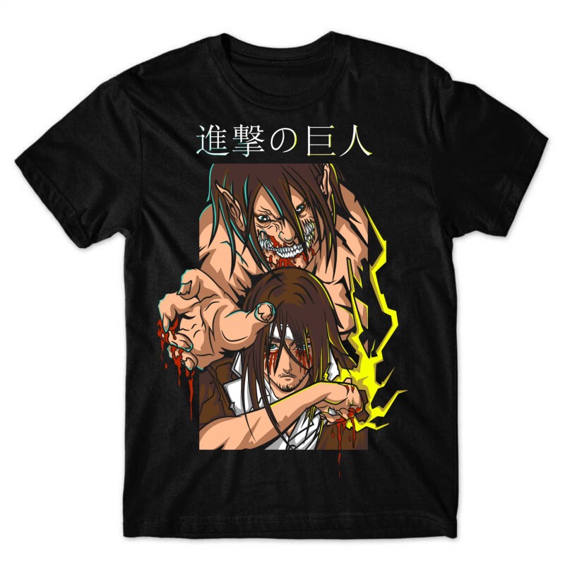 Camiseta Camisa Personalizada Anime Ataque dos Titãs 01