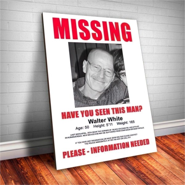 Placa Decorativa  Breaking Bad Walter White Mod.01