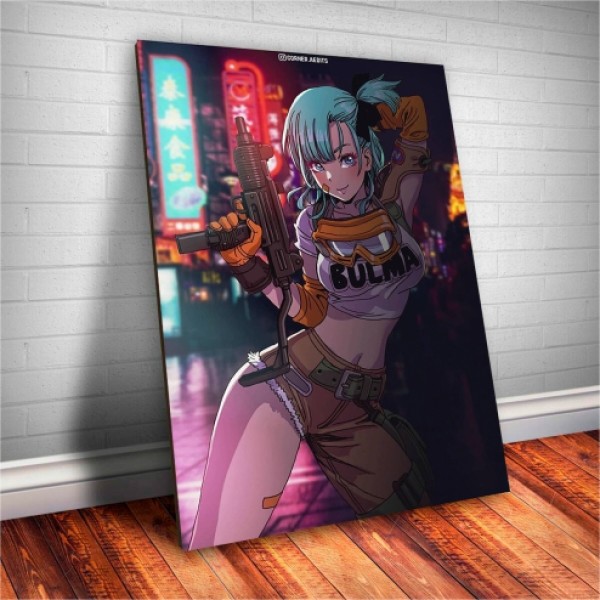 Placa Decorativa Dragon Ball Z Bulma  Mod.01
