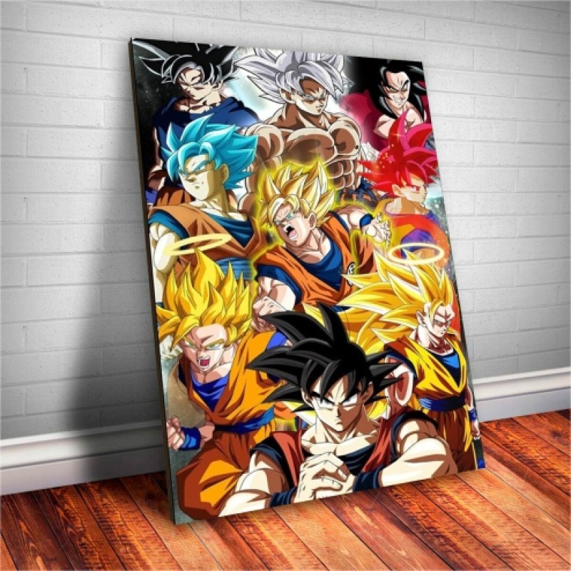 Quadro Dragon Ball Goku Criança - MDF