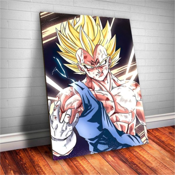 Placa Decorativa Dragon Ball Z vegeta Mod.01 Placa Decorativa Dragon Ball Z vegeta Mod.01