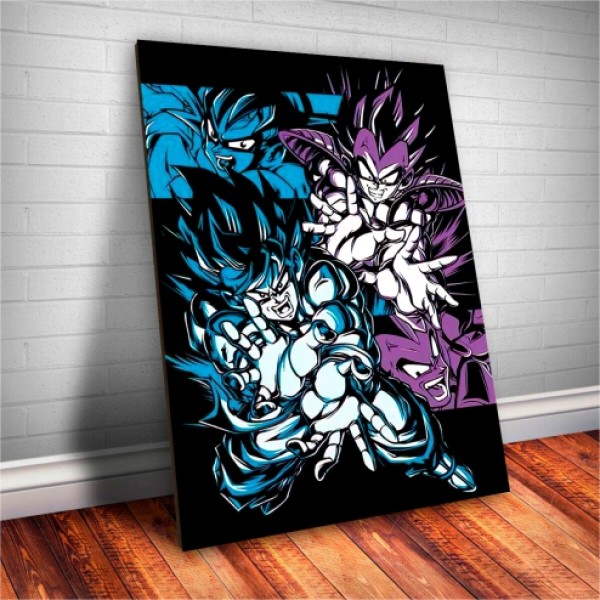 Placa Decorativa Dragon Ball Z Goku e Vegeta Mod.01