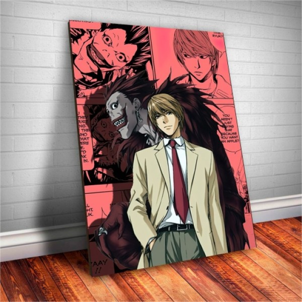 Placa Decorativa Death Note Light Yagami Mod.02