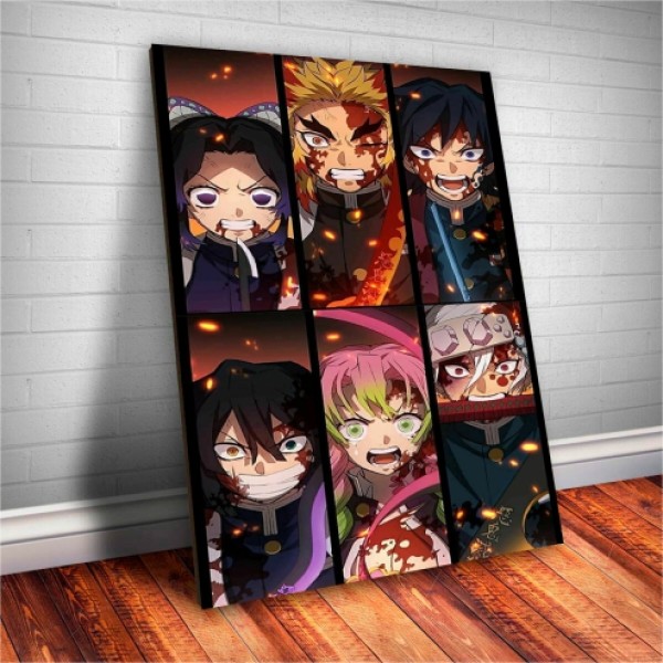 Placa Decorativa Demon Slayer Hashiras Mod.01