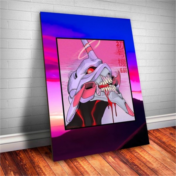 Placa Decorativa Neon Genesis Evangelion Unidade Eva 00 Mod.01