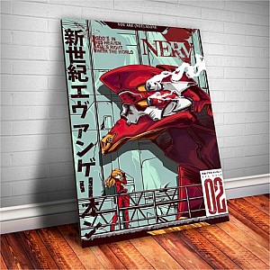 Placa Decorativa Neon Genesis Evangelion Unidade Eva 02 Mod.01