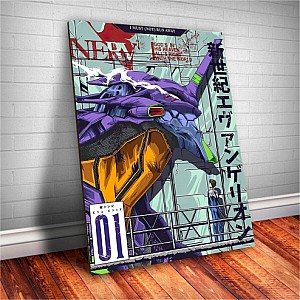 Placa Decorativa Neon Genesis Evangelion Unidade Eva 01 Mod.02