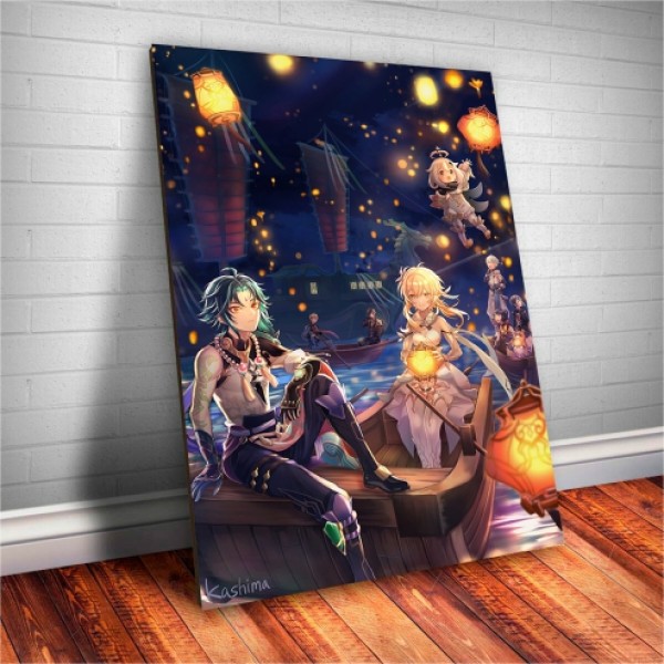 Placa Decorativa Genshin Impact  Mod.01