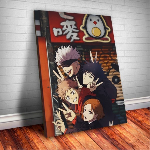  Placa Decorativa Jujutsu kaisen Turma Gojo mod.1