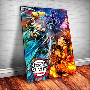  Placa Decorativa Demon Slayer Tanjirō e Uzui  Mod.01