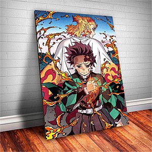  Placa Decorativa Demon Slayer Tanjirō e Rengoku Mod.01