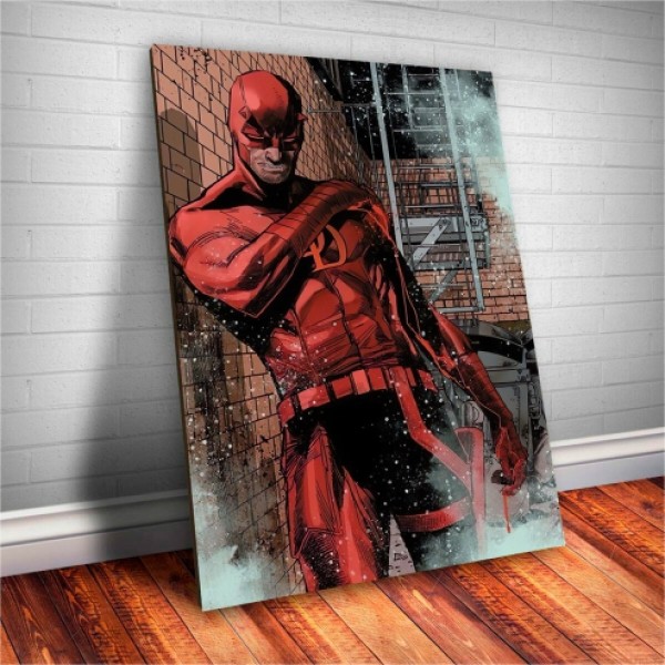 Placa Decorativa Marvel Heróis Demolidor Mod.01 Placa Decorativa Marvel Heróis Demolidor Mod.01