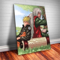 Placa Decorativa Naruto e Jiraiya Mod.01