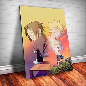 Placa Decorativa Naruto e Sasuke / Anime / Naruto / Desenho