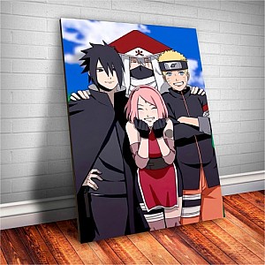 Placa Decorativa Naruto Equipe 7 Mod.02