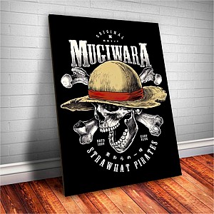 Placa Decorativa One Piece Bandeira Pirata Luffy Mod.02