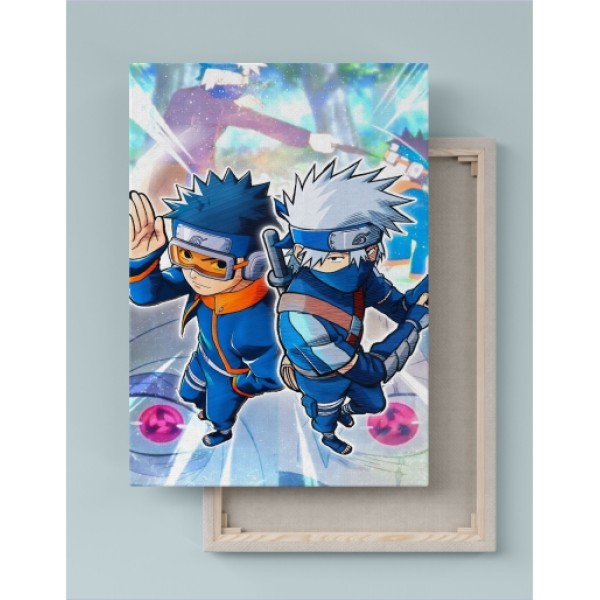 Quadro Decorativo Canvas Naruto , Obito e Kakashi 01