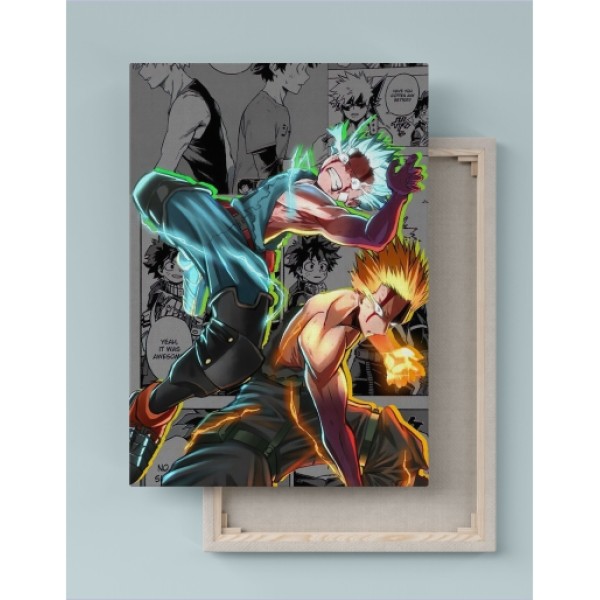 Quadro Decorativo Canvas Boku No Hero Bakugo e Midoriya 01 Quadro Decorativo Canvas Boku No Hero Bakugo e Midoriya 01