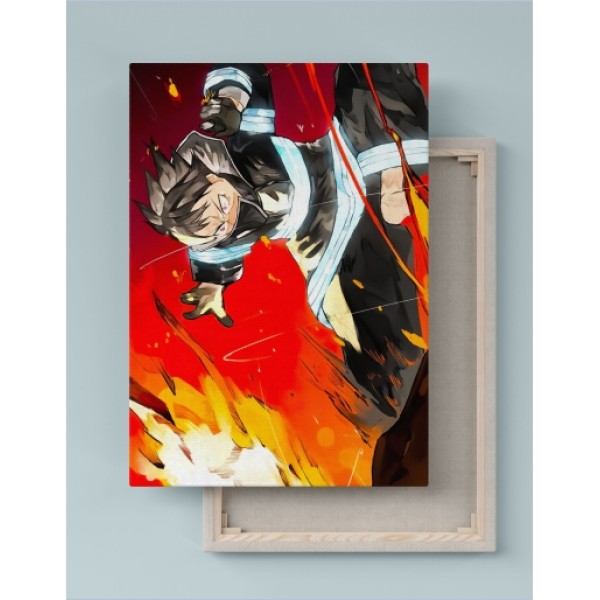 Quadro Decorativo Canvas Fire Force Shinra Kusakabe 02 Quadro Decorativo Canvas Fire Force Shinra Kusakabe 02