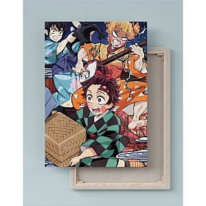 Quadro Decorativo Canvas Demon slayer Tanjiro,Inosuke e Zenitsu 02