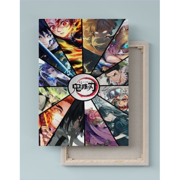 Quadro Decorativo Canvas Demon Slayer Hashiras 01