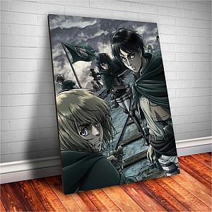 Placa Decorativa Attack on Titan Eren , Armin e Mikasa Mod.01