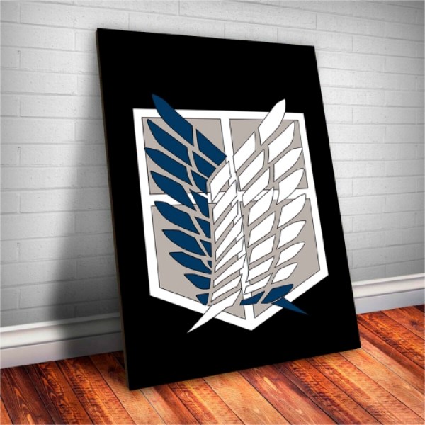 Placa Decorativa Attack on Titan Brasão Do reconhecimento Mod.01