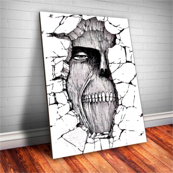Placa Decorativa Attack on Titan muralha  Mod.01