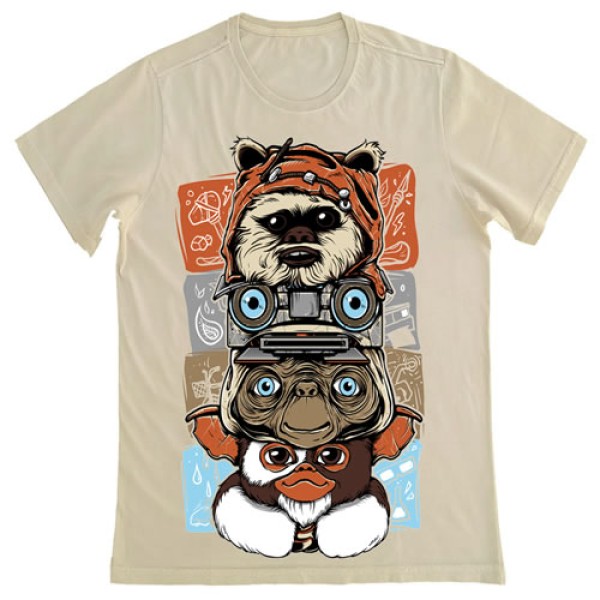 Camiseta E.T, Ewok, C3po, Gremilins mod 01. Camiseta E.T, Ewok, C3po, Gremilins mod 01.