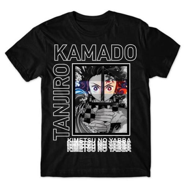 Camiseta  Preta Demon Slayer Mod.05