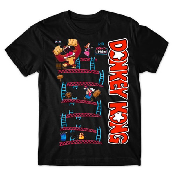 Camiseta Preta  Donkey kong Mod.01