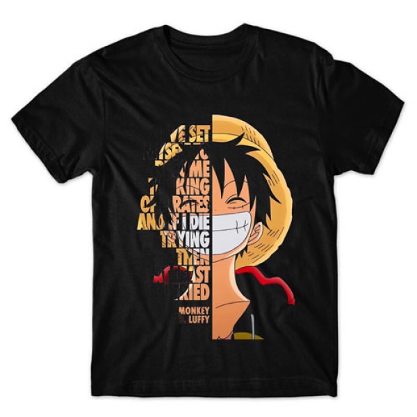 Camiseta Preta One piece mod.03