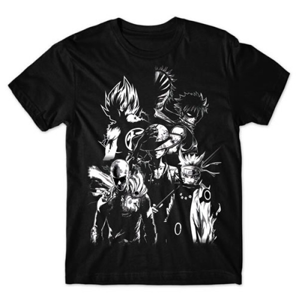 Camiseta Preta Shonen Jump  Mod.01