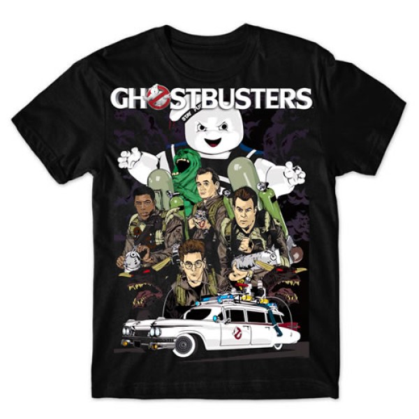 Camiseta Preta Ghost Busters Mod.01