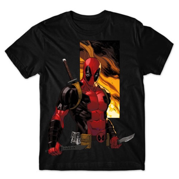 Camiseta  Preta  DEAD POOL mod 01.