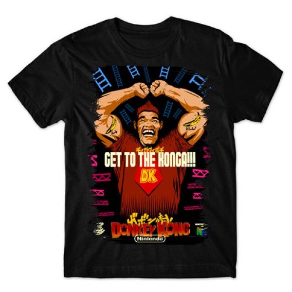 Camiseta  Preta  Donkey kong mod 01.
